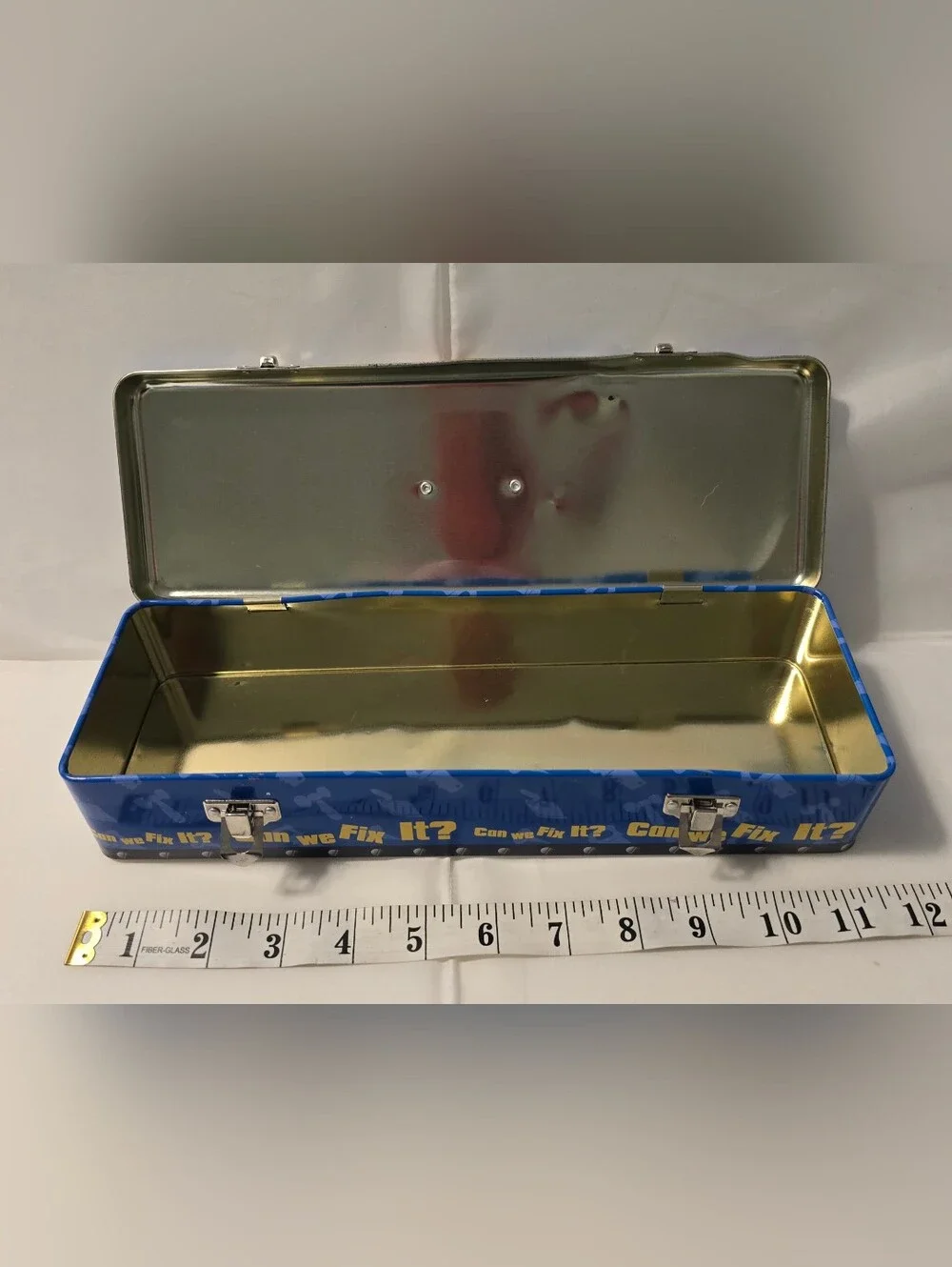 Vintage 2002 Bob the Builder Tin Metal Toolbox The Tin Box Company 12